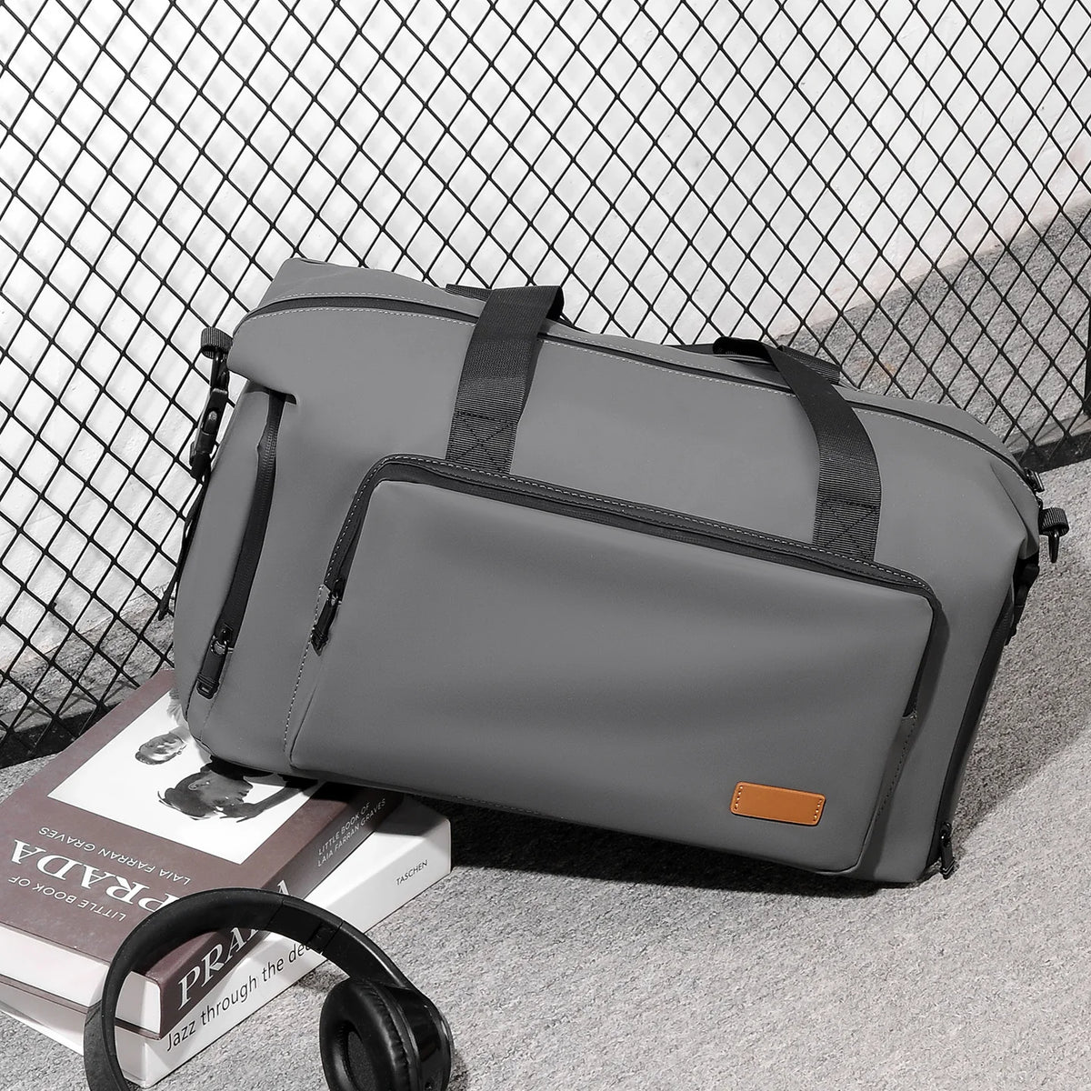 Duffle Bag Waterproof Spacious Detachable Strap & Front Pocket
