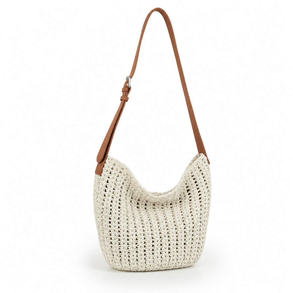 Durable Crocheted Shoulder Bag (Adjustable Strap)