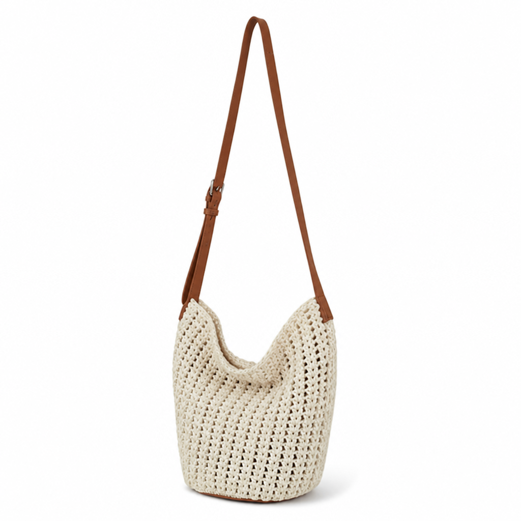 Durable Crocheted Shoulder Bag (Adjustable Strap)
