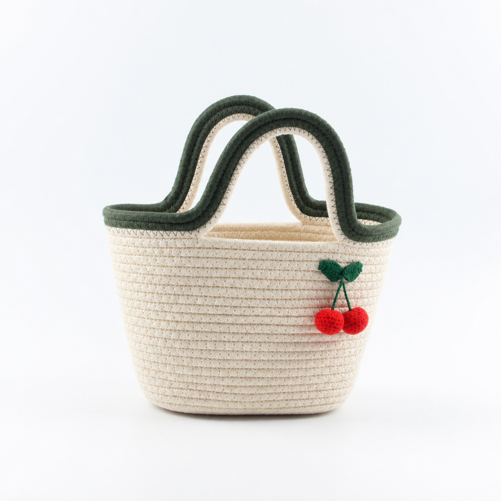 Durable Eco-Friendly Fruit-Print Picnic Tote