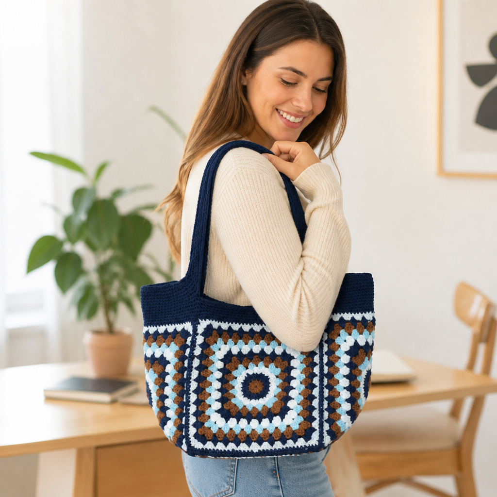 Durable & Eco-Friendly Spacious Handbag (Long Ergonomic Handles)