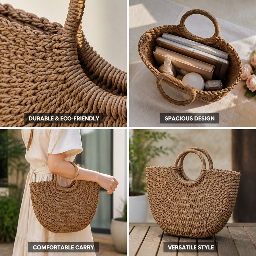 Durable Eco-Friendly Woven Tote Bag