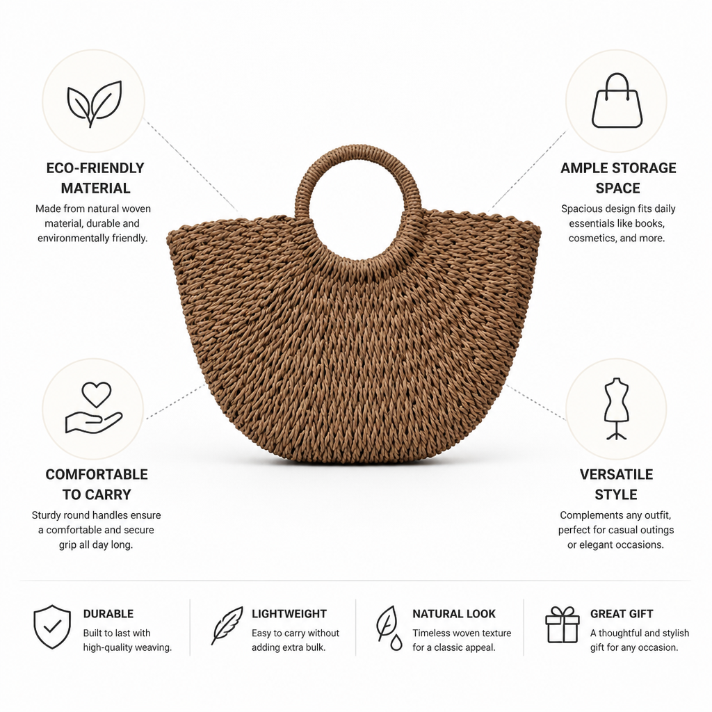 Durable Eco-Friendly Woven Tote Bag