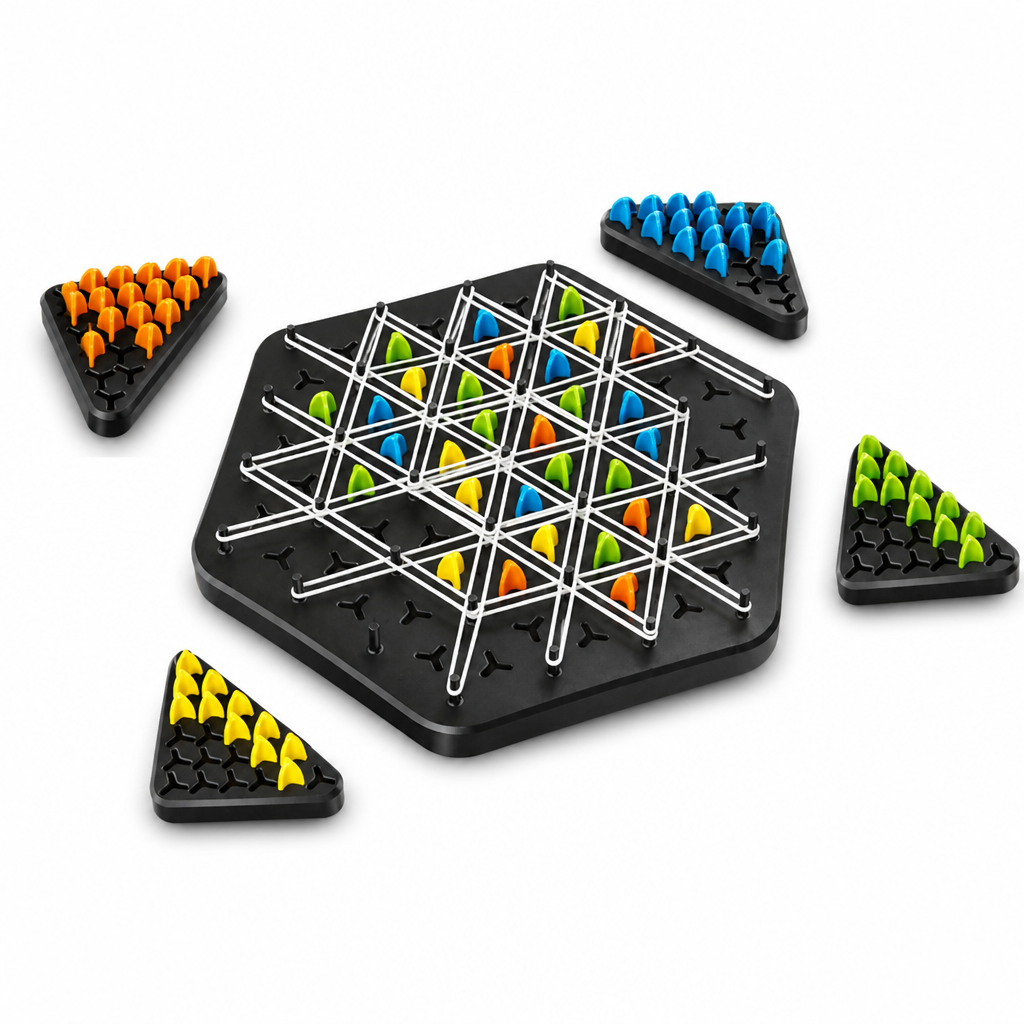 Durable Elastic Band Strategy Board Game (2–4 Players)