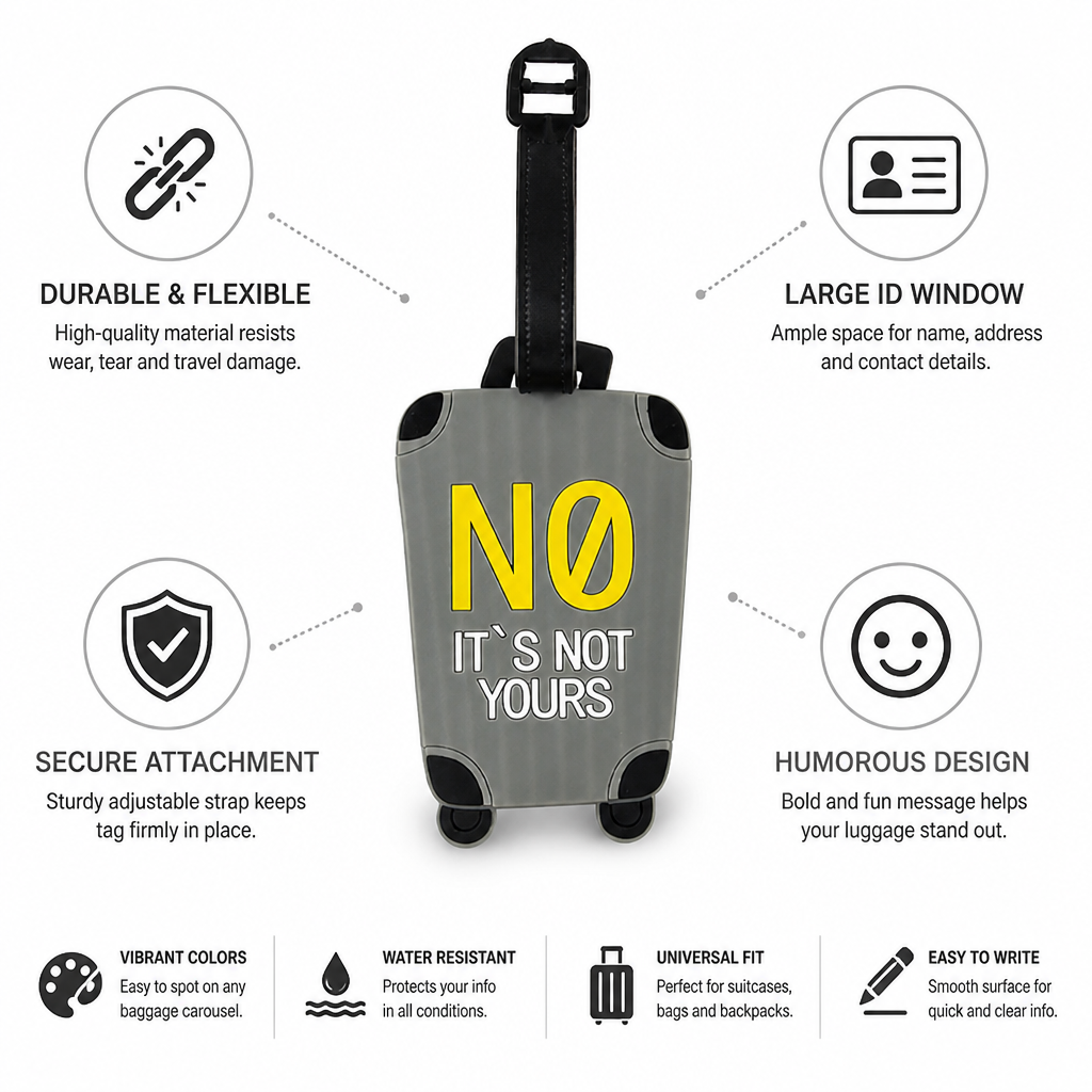 Durable & Flexible Luggage Tag (Large ID Window)