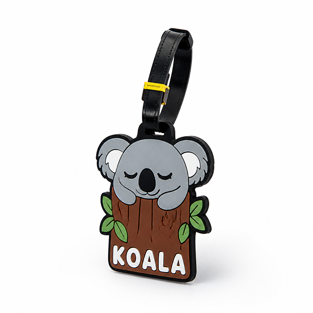 Durable Flexible Rubber Koala Luggage Tag (Writable ID)