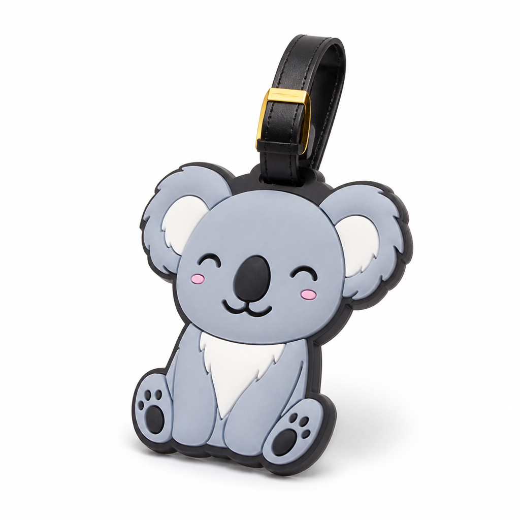 Durable Flexible Rubber Koala Luggage Tag (Writable ID)