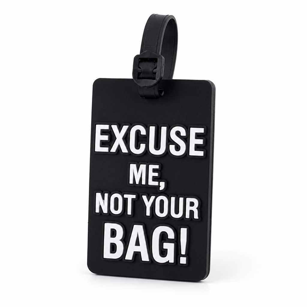 Durable Flexible Rubber Luggage Tag (Secure Strap)