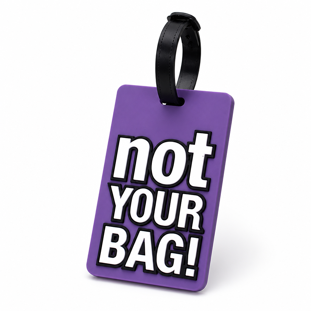 Durable Flexible Silicone Luggage Tag (Writable Back)