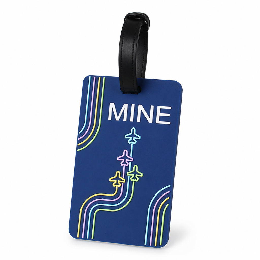 Durable Flexible Silicone Luggage Tag (Writable ID Panel)