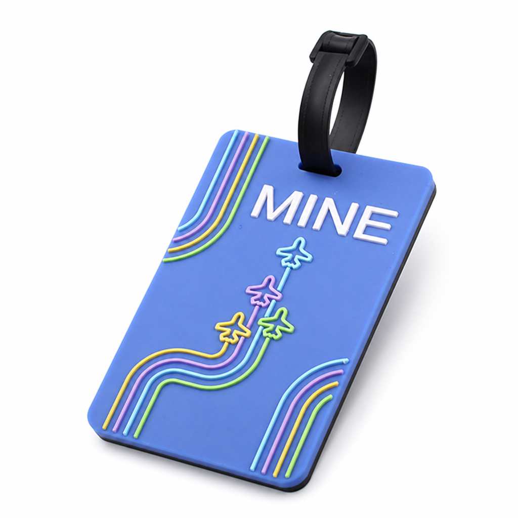 Durable Flexible Silicone Luggage Tag (Writable ID Panel)