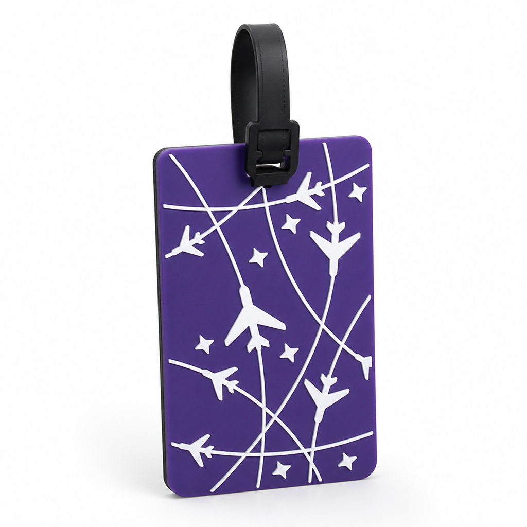 Durable Flexible Silicone Luggage Tag (Writable ID Panel)