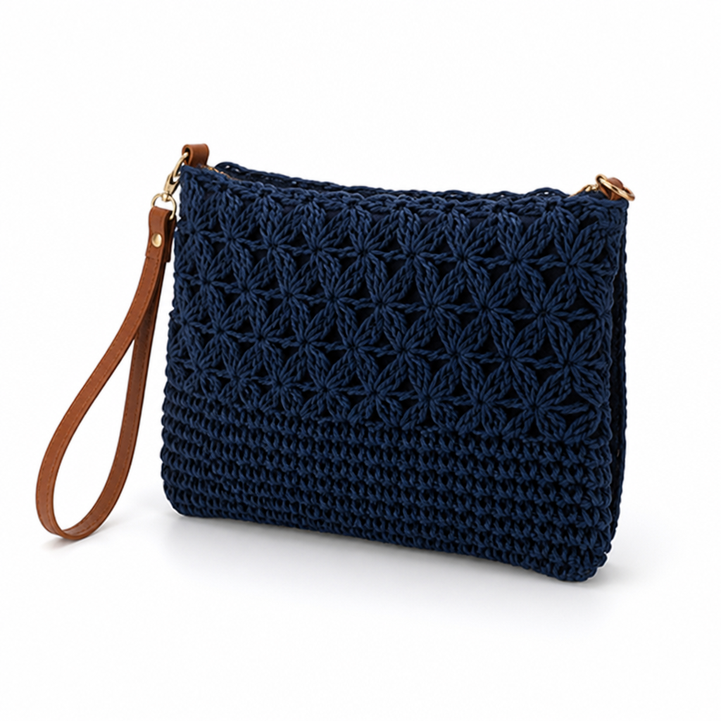 Durable Handcrafted Macrame Clutch (With Carrying Handle)