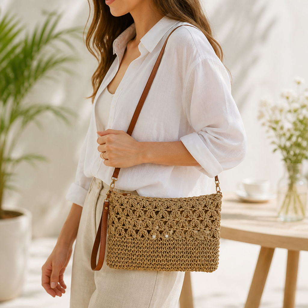 Durable Handcrafted Macrame Clutch (With Carrying Handle)