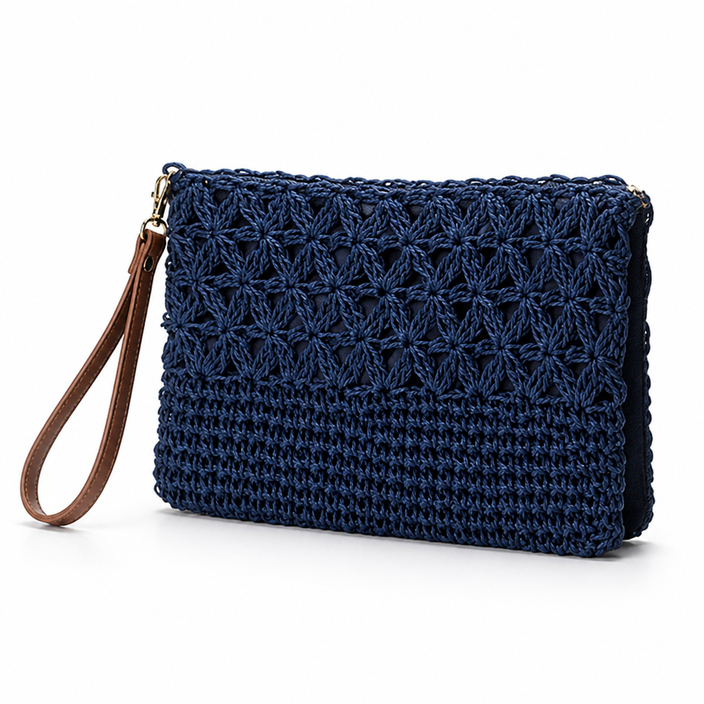 Durable Handcrafted Macrame Clutch (With Carrying Handle)