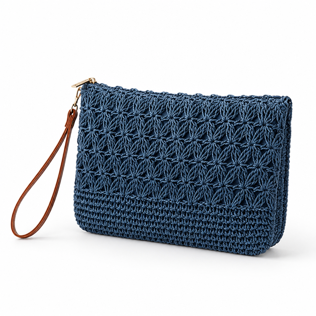 Durable Handcrafted Macrame Clutch (With Carrying Handle)