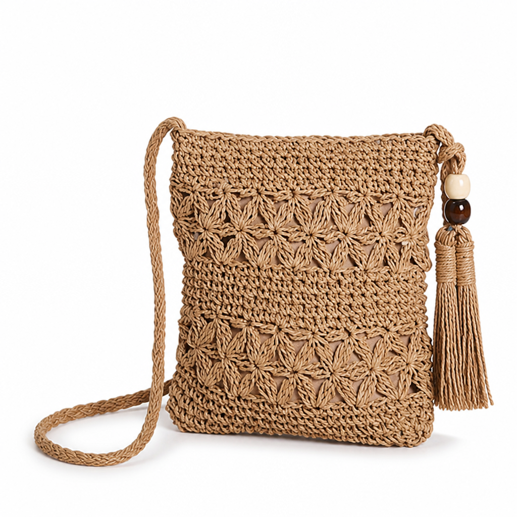 Durable Handmade Macrame Shoulder Bag (Adjustable Strap)