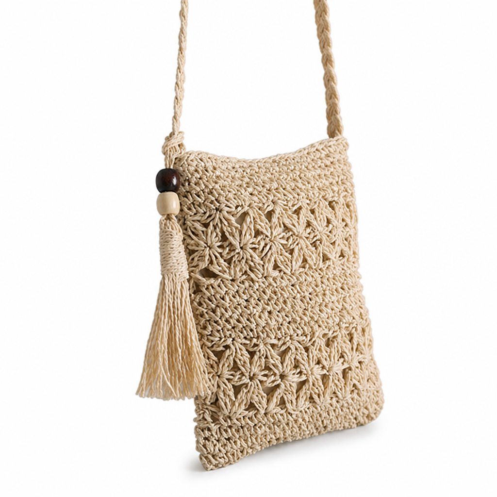 Durable Handmade Macrame Shoulder Bag (Adjustable Strap)