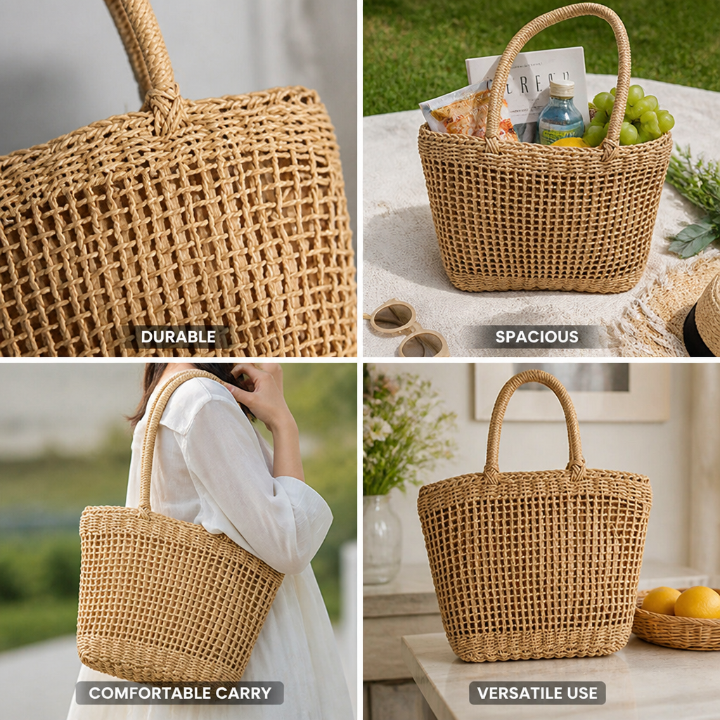 Durable Handwoven & Spacious Picnic Bag