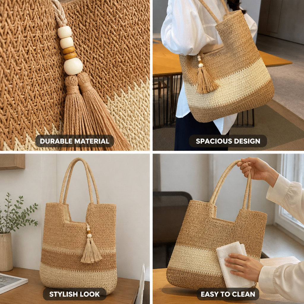 Durable Lightweight Woven Crossbody Bag