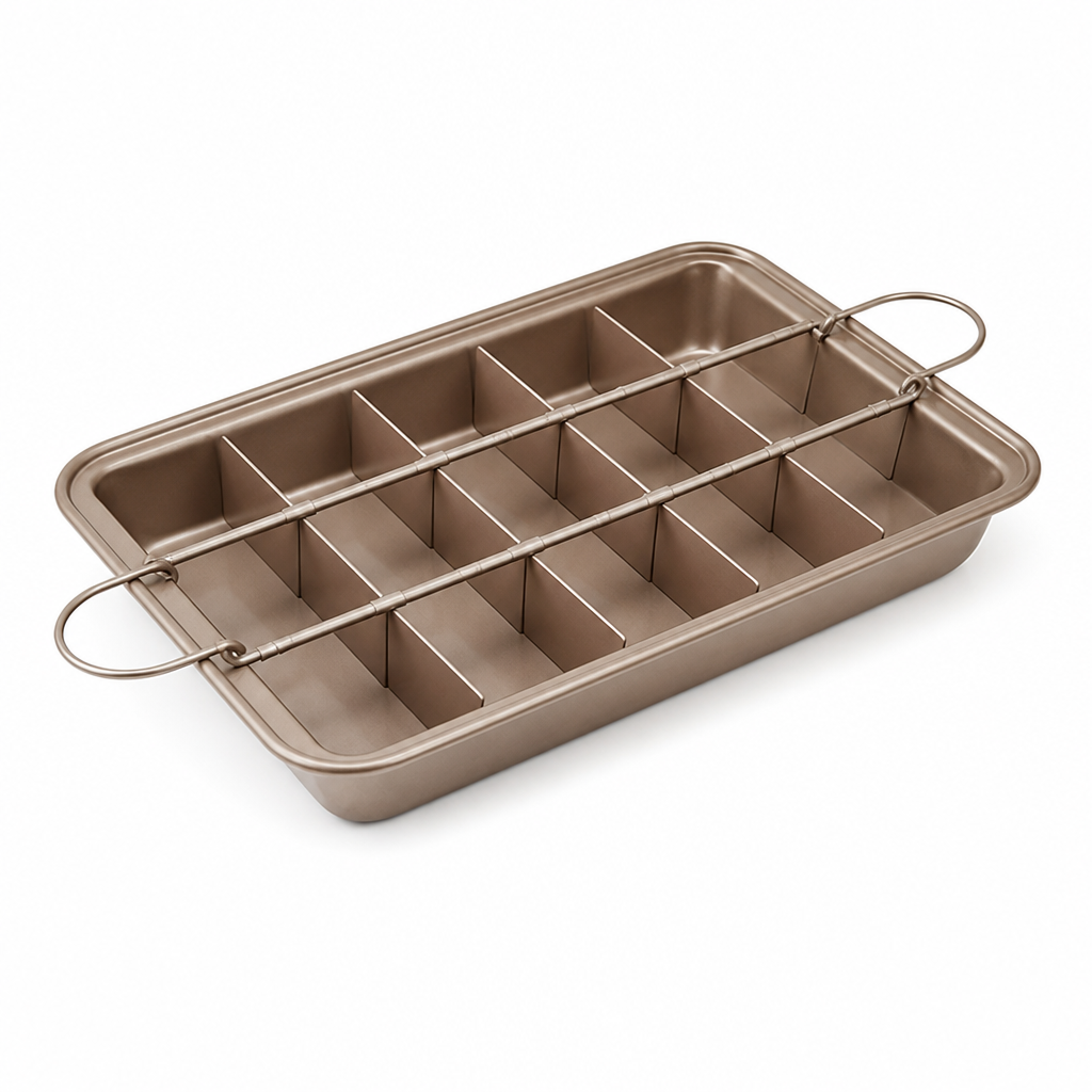 Durable Metal Brownie Pan With Removable Divider Grid