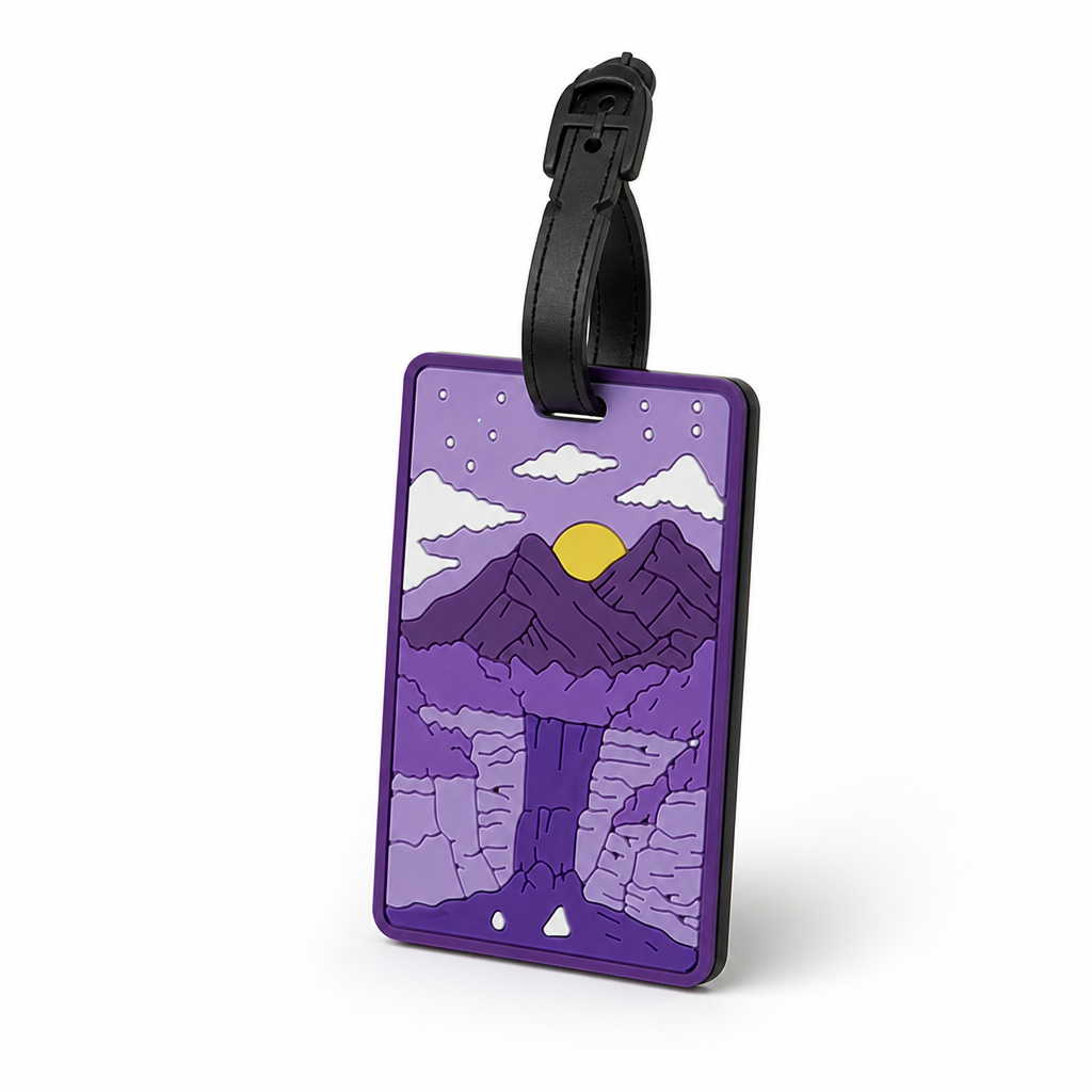 Durable Mountain Sunset Writable Luggage Tag