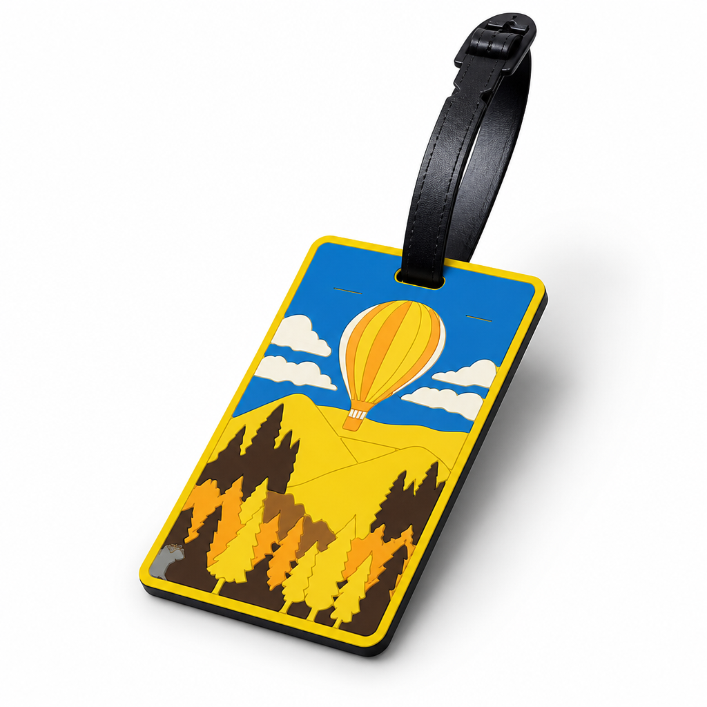 Durable Mountain Sunset Writable Luggage Tag