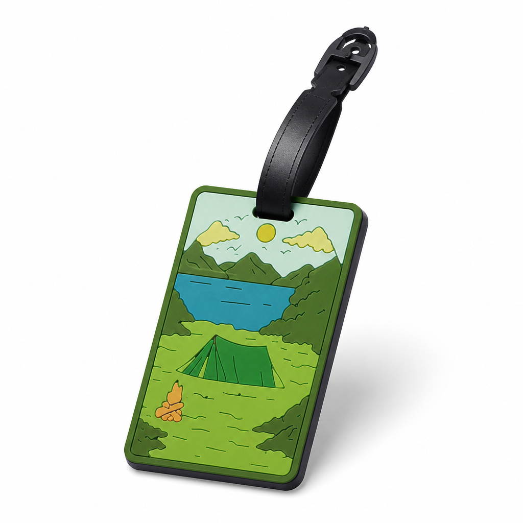 Durable Mountain Sunset Writable Luggage Tag