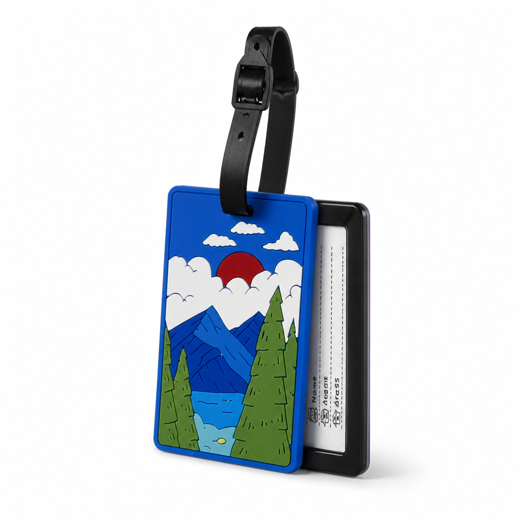 Durable Mountain Sunset Writable Luggage Tag