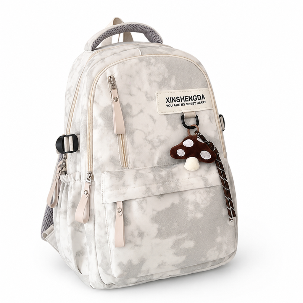 Durable Multi-Pocket Backpack With Padded Adjustable Straps