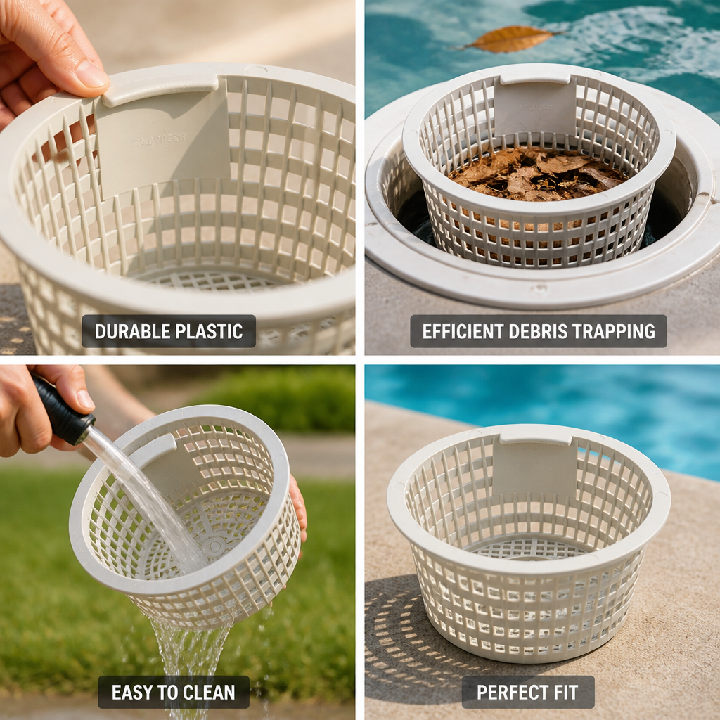 Durable Plastic Replacement Skimmer Basket (Fits Swimline 8928)