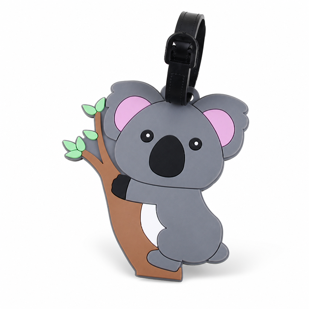 Durable Rubber Koala-Shaped Luggage Tag (Adjustable Strap)