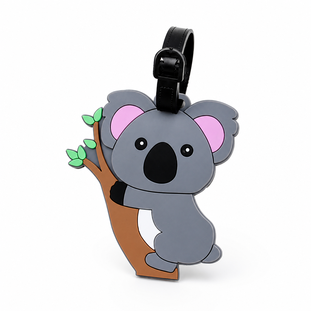 Durable Rubber Koala-Shaped Luggage Tag (Adjustable Strap)