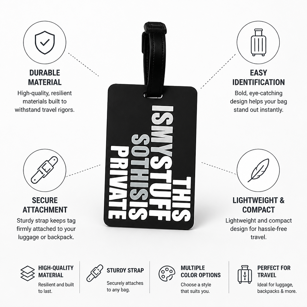 Durable Secure Strap Personalized Luggage Tag
