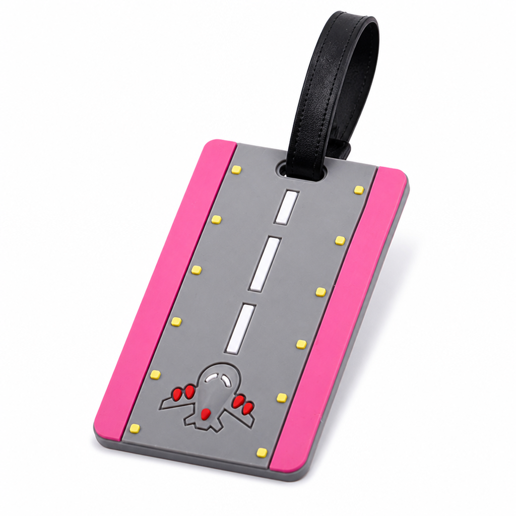 Durable Silicone Airplane Runway Luggage Tag (With ID Card)
