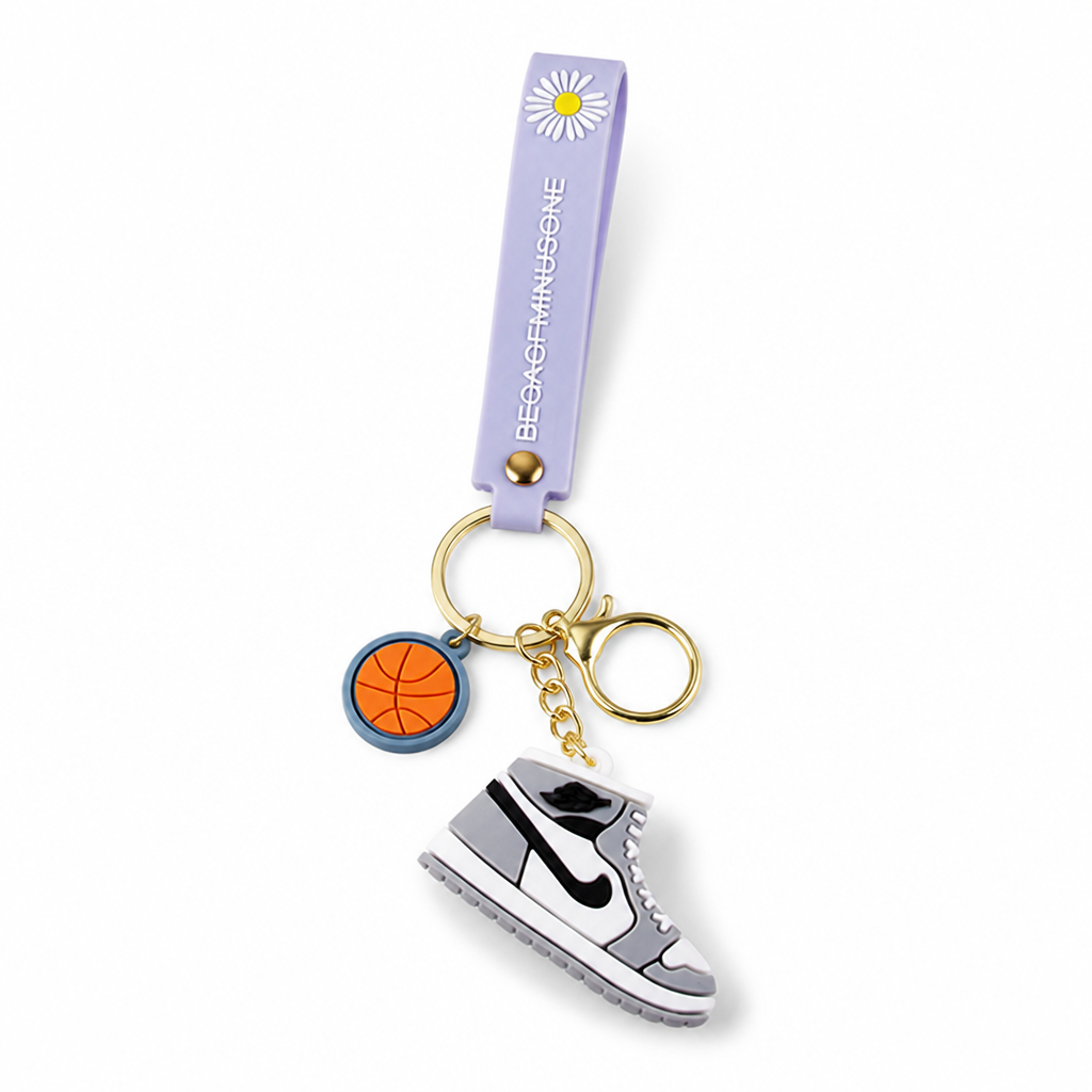 Durable Silicone Basketball Shoe Keychain