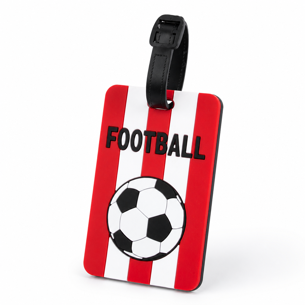 Durable Silicone Football Luggage Tag (Adjustable Strap)