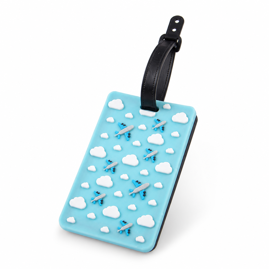 Durable Silicone Luggage Tag (Adjustable Strap & ID Holder)