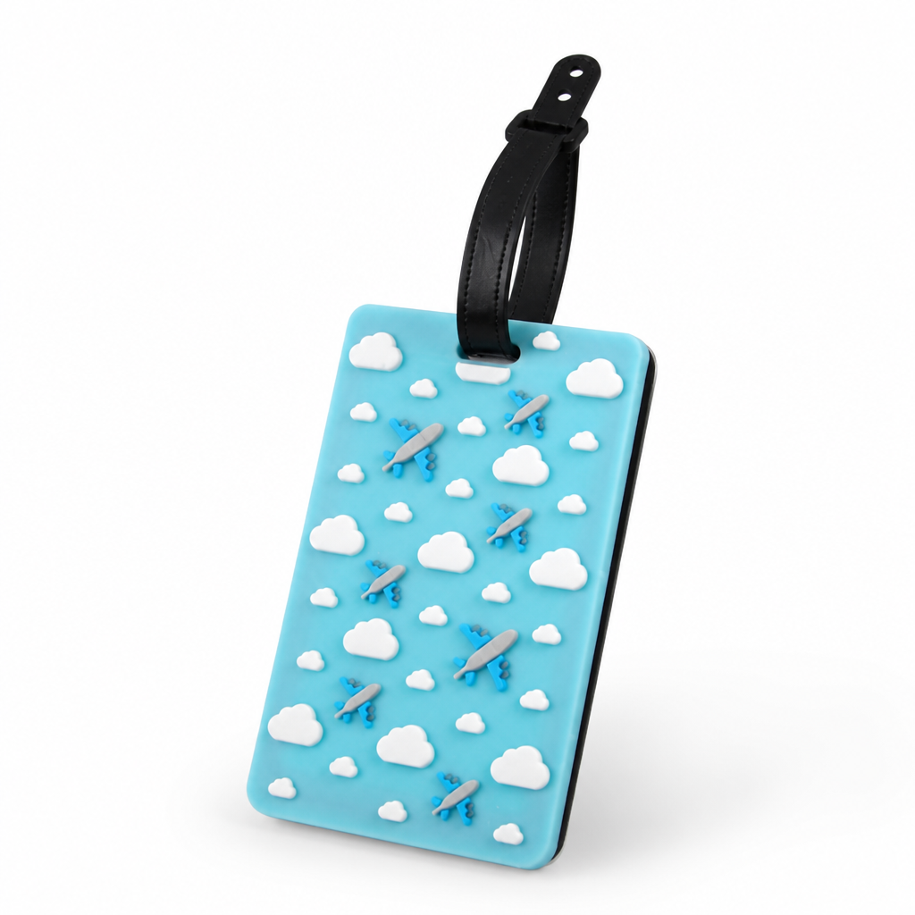 Durable Silicone Luggage Tag (Adjustable Strap & ID Holder)