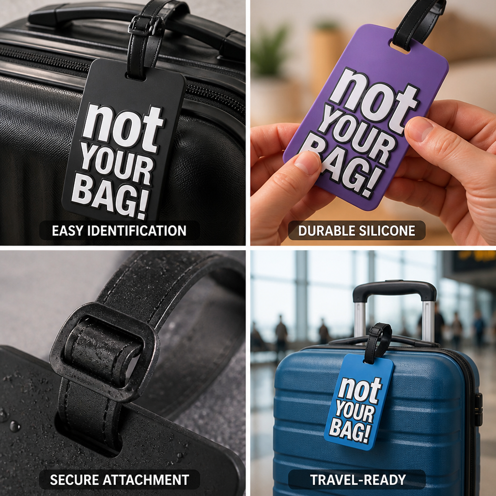 Durable Silicone Luggage Tag (Not Your Bag Print)