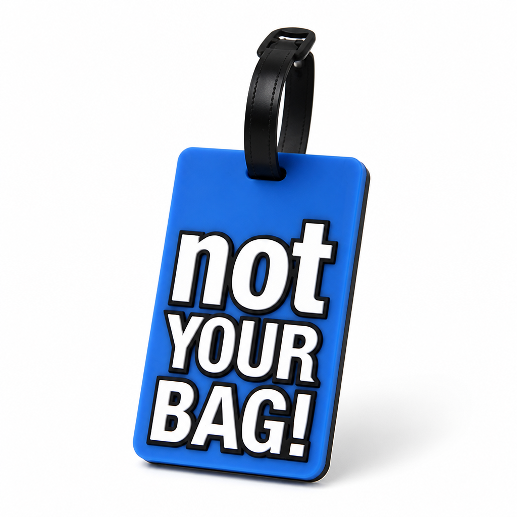 Durable Silicone Luggage Tag (Secure Strap & Hidden ID Slot)