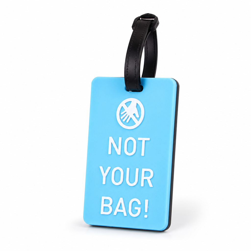 Durable Silicone Luggage Tag (Secure Strap & Hidden ID Slot)