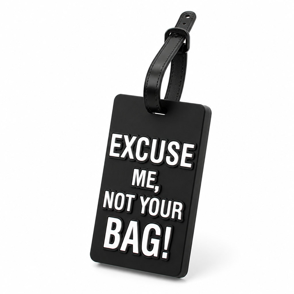 Durable Silicone Luggage Tag (Secure Strap & Hidden ID Slot)