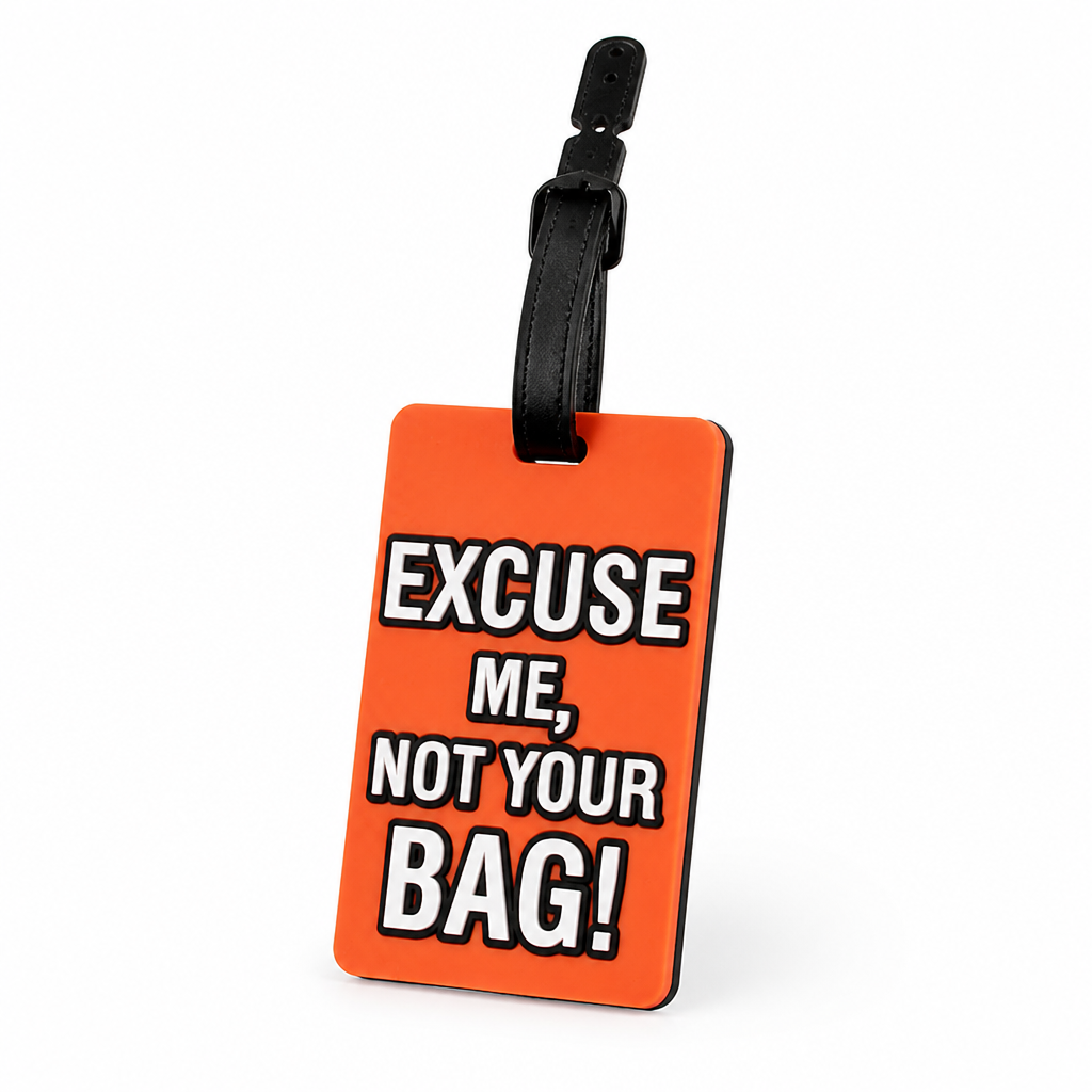Durable Silicone Luggage Tag (Secure Strap & Hidden ID Slot)