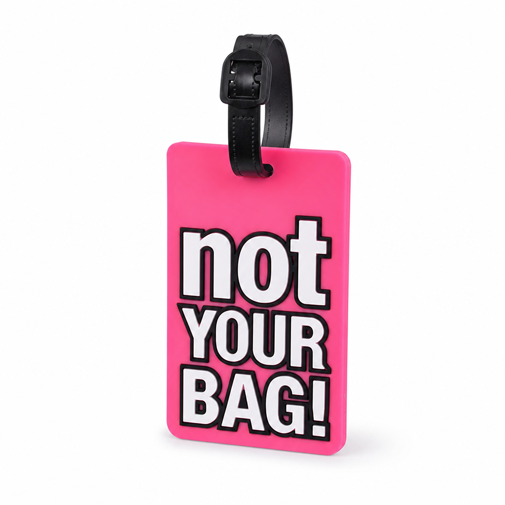 Durable Silicone Luggage Tag (Secure Strap & Hidden ID Slot)