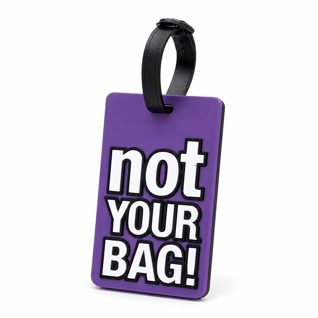 Durable Silicone Luggage Tag (Secure Strap & Hidden ID Slot)
