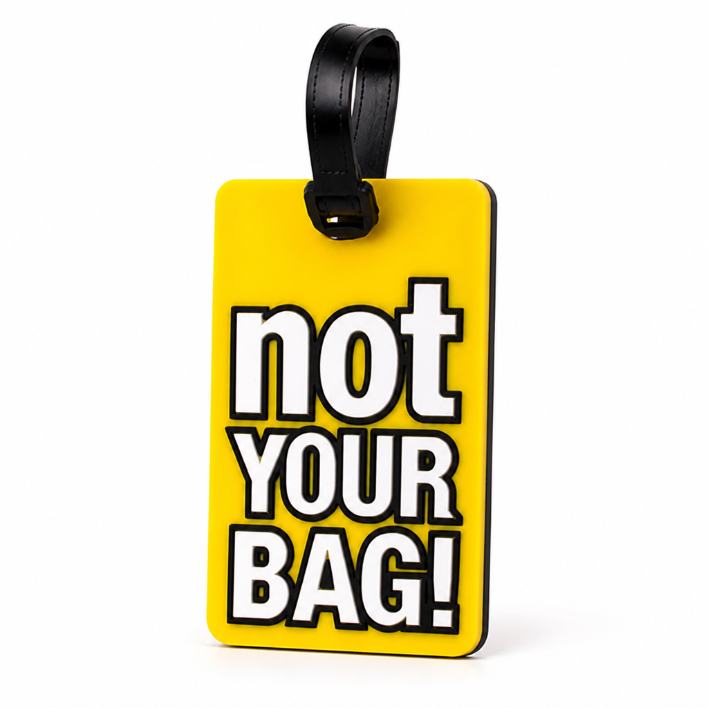 Durable Silicone Luggage Tag (Secure Strap & Hidden ID Slot)