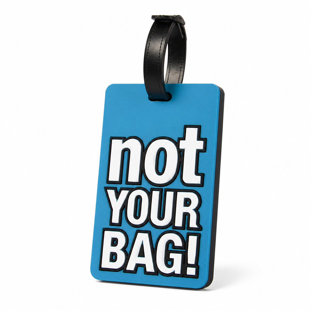 Durable Silicone Luggage Tag (Secure Strap & Hidden ID Slot)