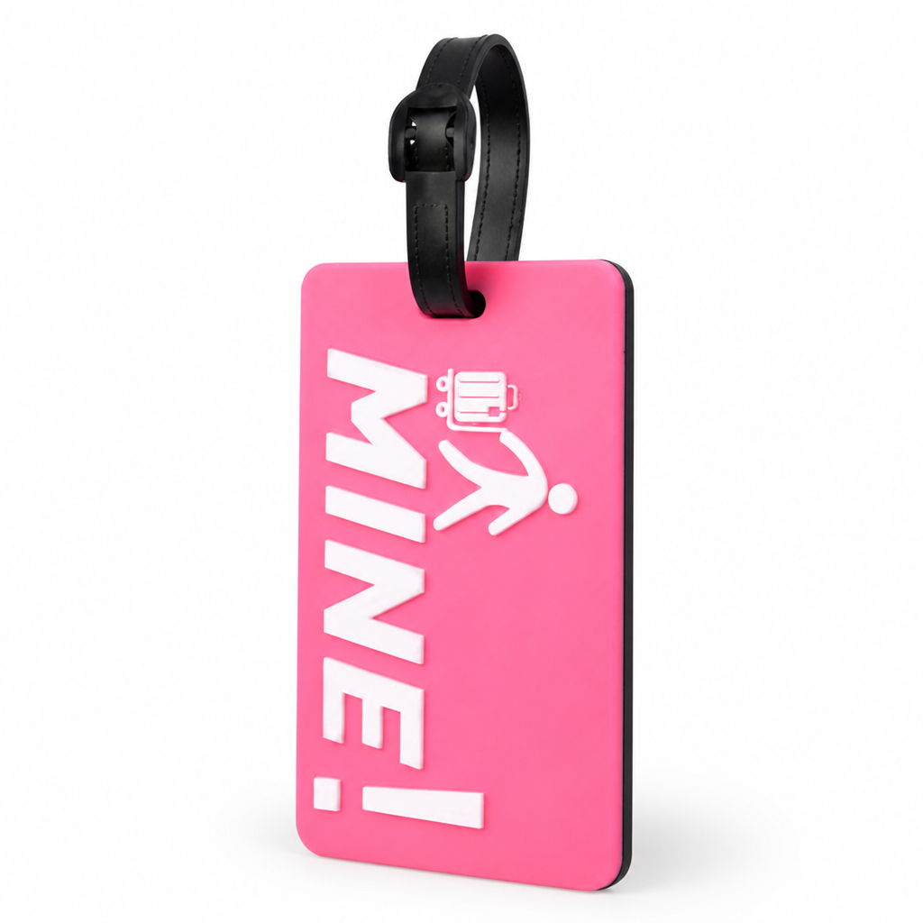 Durable Silicone Luggage Tag (Secure Strap & Hidden ID Slot)