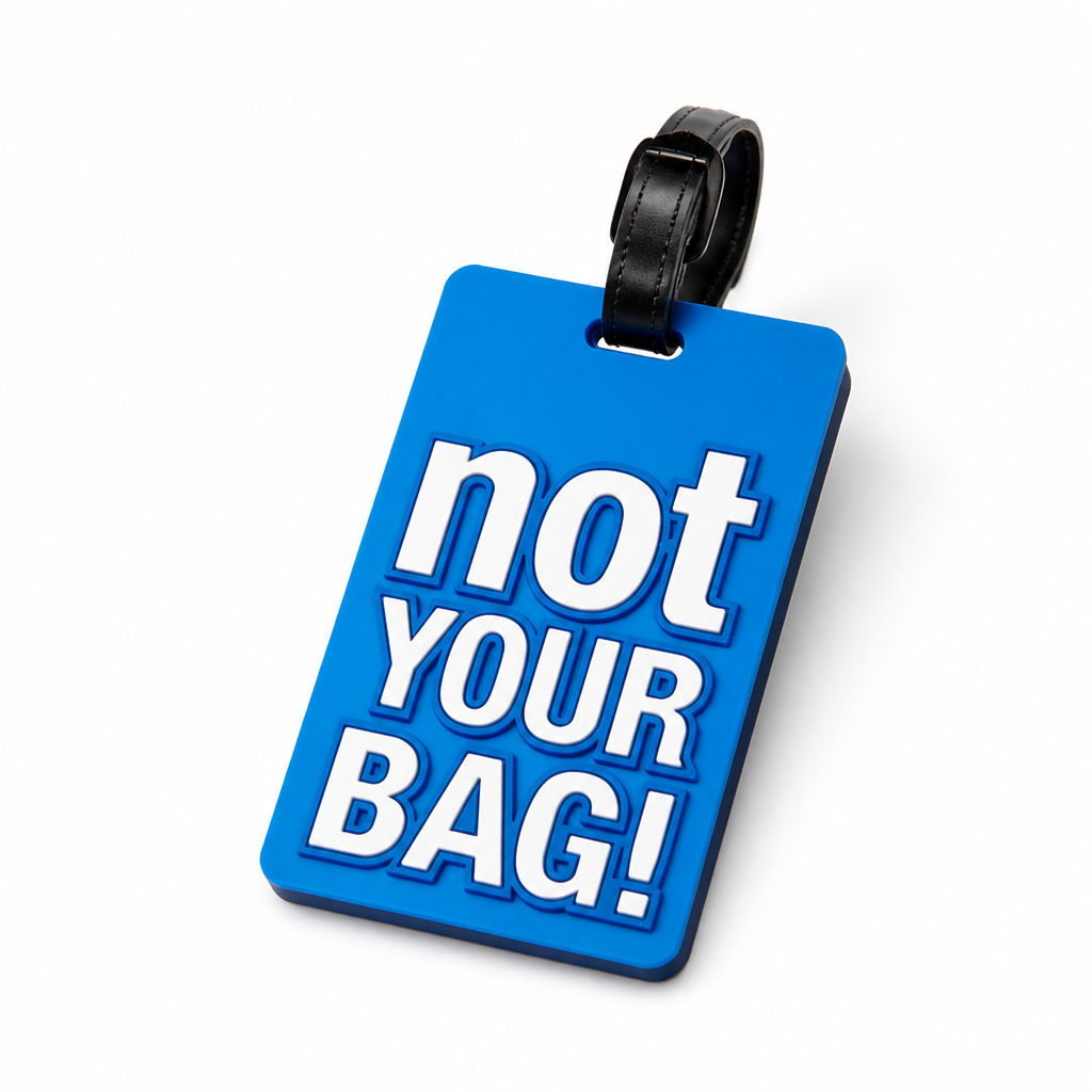 Durable Silicone Luggage Tag (Secure Strap & Hidden ID Slot)